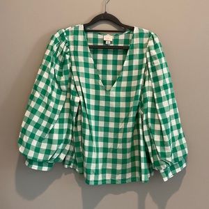 A New Day Cotton Gingham Blouse